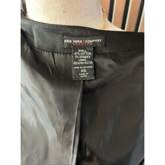 New York and company black blazer stylish size XS work blazer y2k - Picture 4 of 6